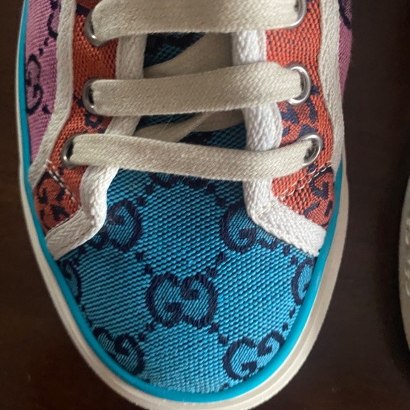 Gucci LIMITED EDITION GUCCI Tennis 1977 Multicolored canvas sneakers - Picture 11 of 12